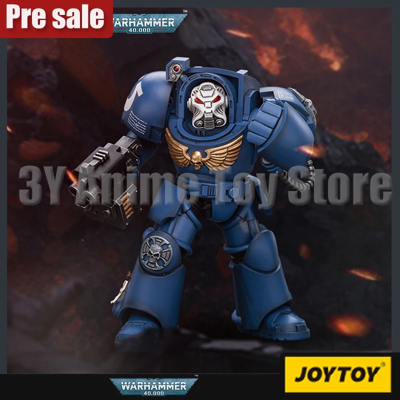 

Joytoy Warhammer 40k 1/18 Action Figurine Ultramarines Terminator Squad Terminator With Storm Bolter Model Decoration Toys Gifts