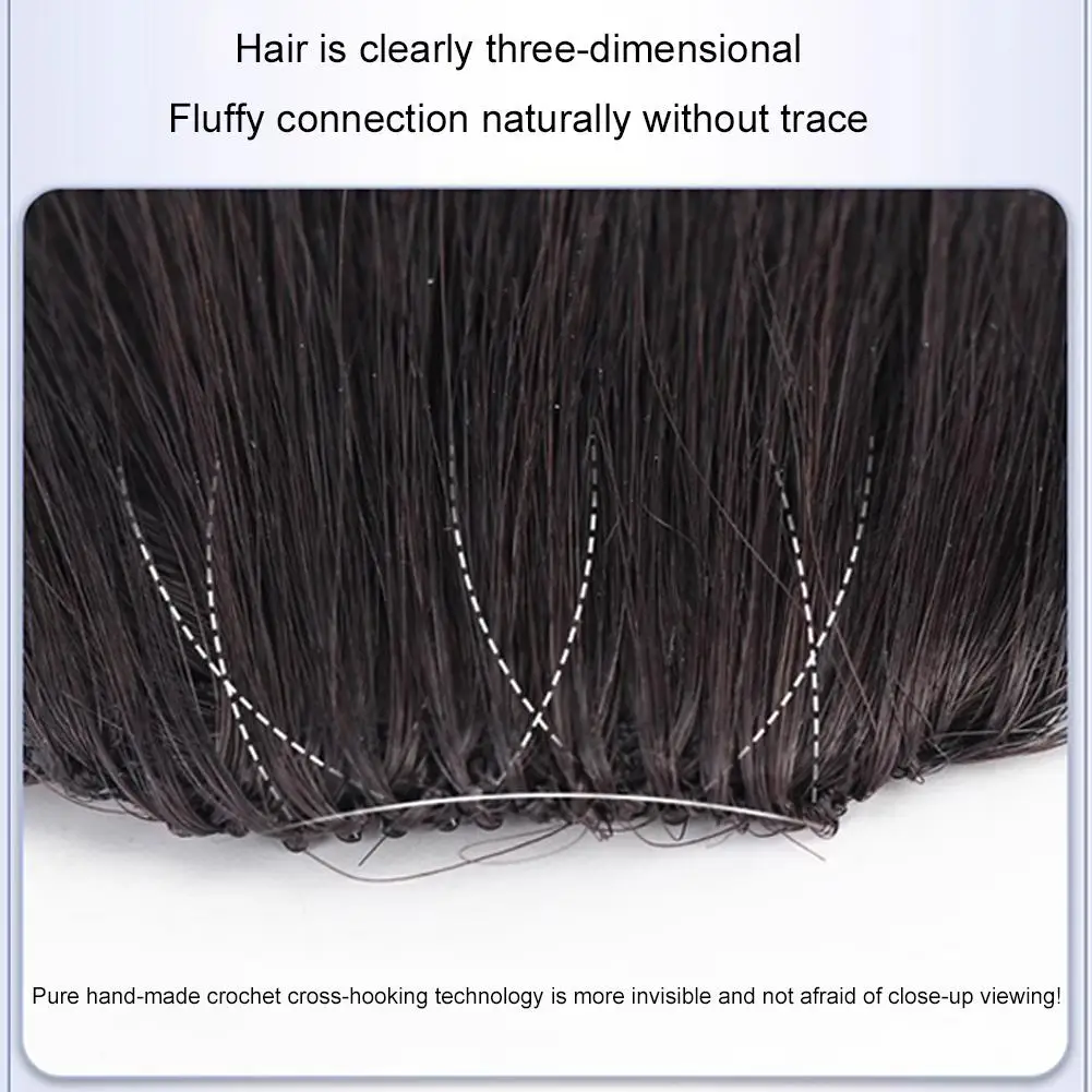 Heat Resistant Fiber Bangs Synthetic Hairpiece Lightweight Invisible Design Multi Color Options for All Face Shapes