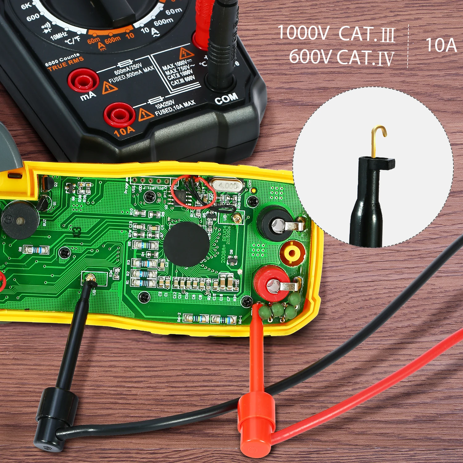 MK30 21 pz Kit di puntali elettronici Cavo per multimetro con clip a coccodrillo Accessori per multimetro digitale DMM e pinze amperometriche