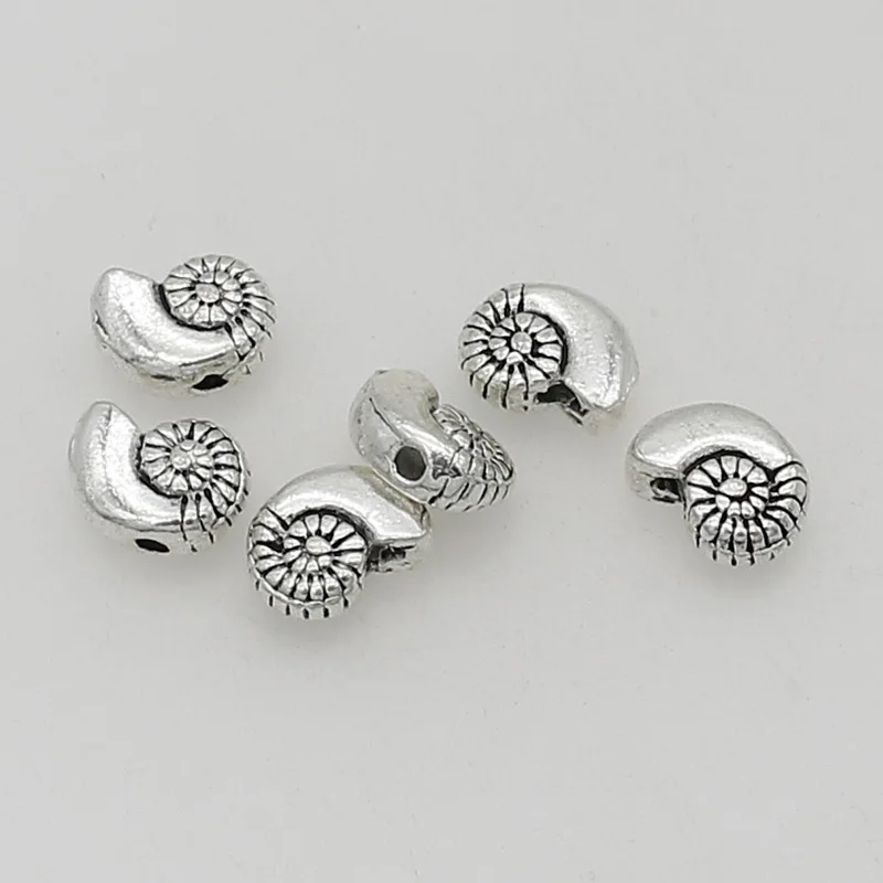 30pcs/lot Cute Conch Shape Alloy Loose Beads Handmade Women Jewelry Decoration Charm Metal Beads Spacers DIY Jewery Findings