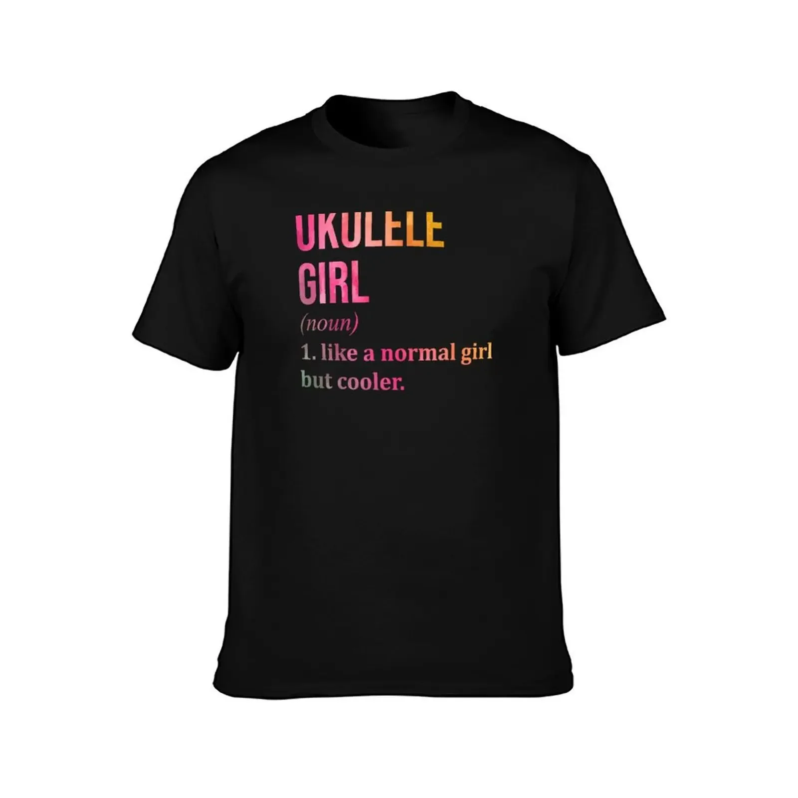 Ukulele Girl Definition Ukulele in Watercolor T-Shirt sweat Blouse anime figures oversized t shirt men