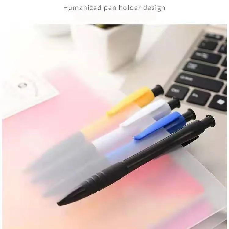 10 Pack 0.7mm Black Ink Ballpoint Pen with 50 Pcs Refills Smooth & Quick-Dry Click Pen for Students & Office
