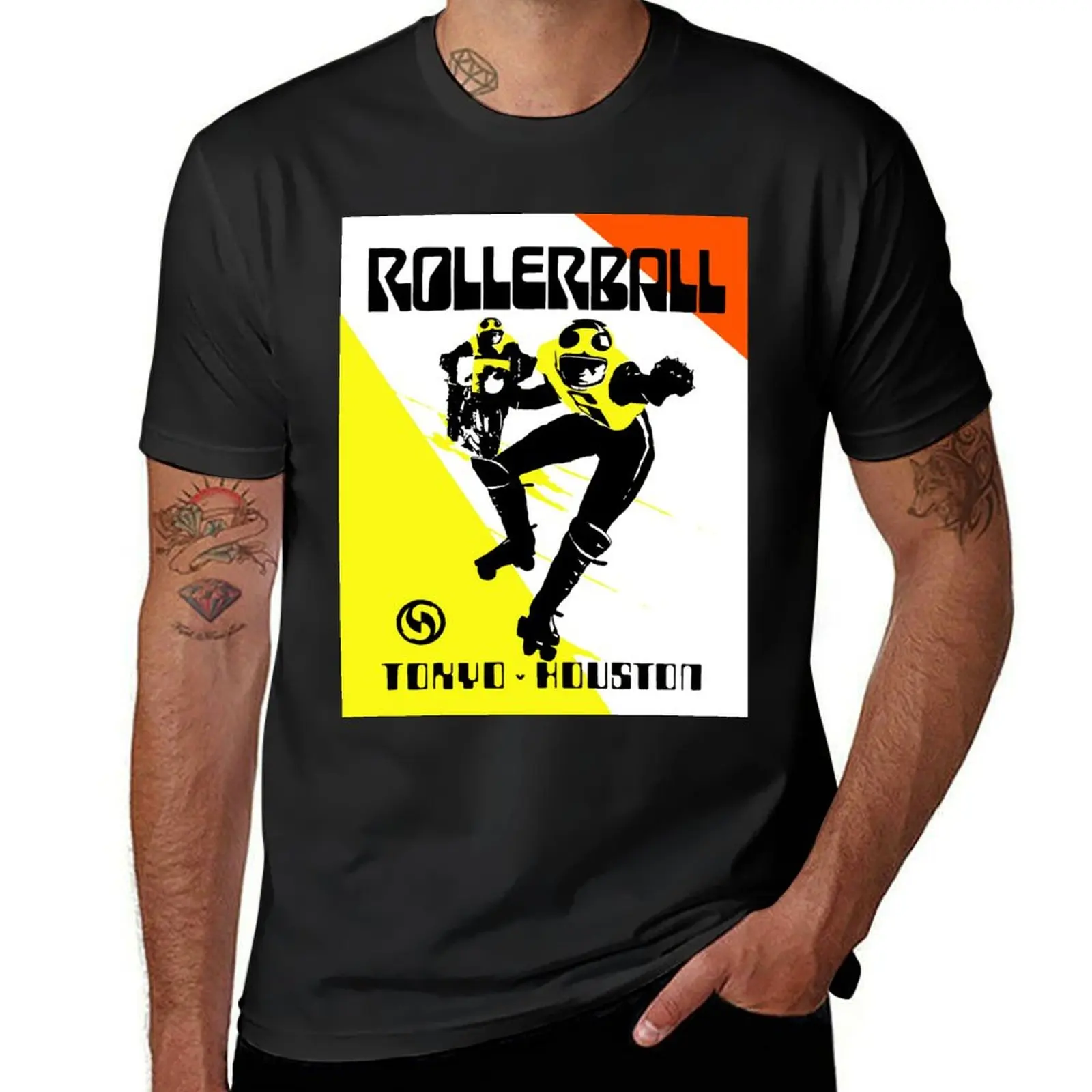 ROLLERBALL TOKYO HOUSTON T-Shirt sports fans for a boy summer tops Men's t-shirt