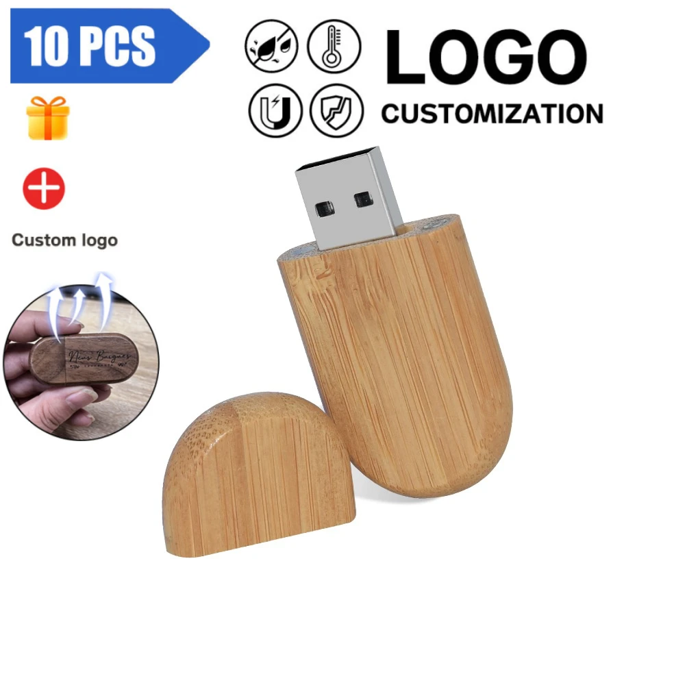 

10pcs/Lot (Customizable LOGO) USB Flash Drive 2.0 Wooden Pendrive 4GB 8GB 16GB 32GB 64GB 128MB 512MB Memory Stick Wedding Gift