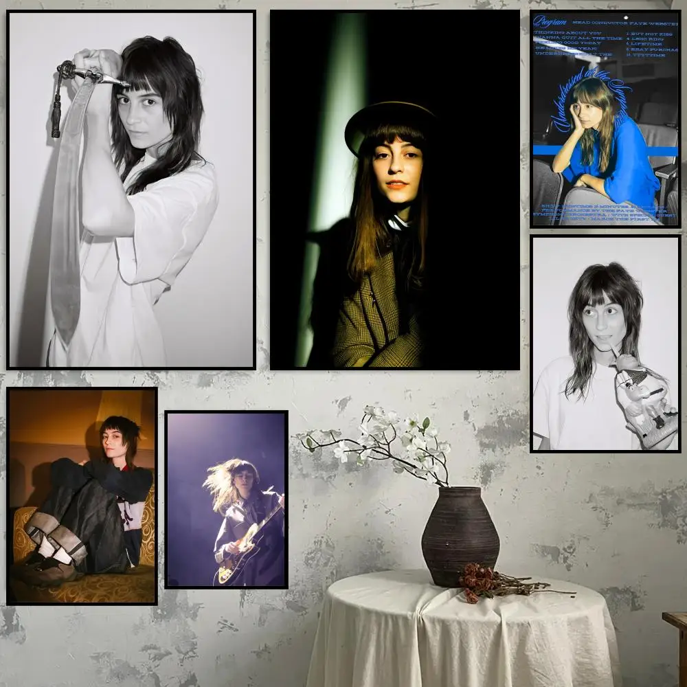 

Painting Calligraphy Hot Singer Faye Webster Frameless Canvas Wall Art Perfect For Home Decoration Holiday Gifts