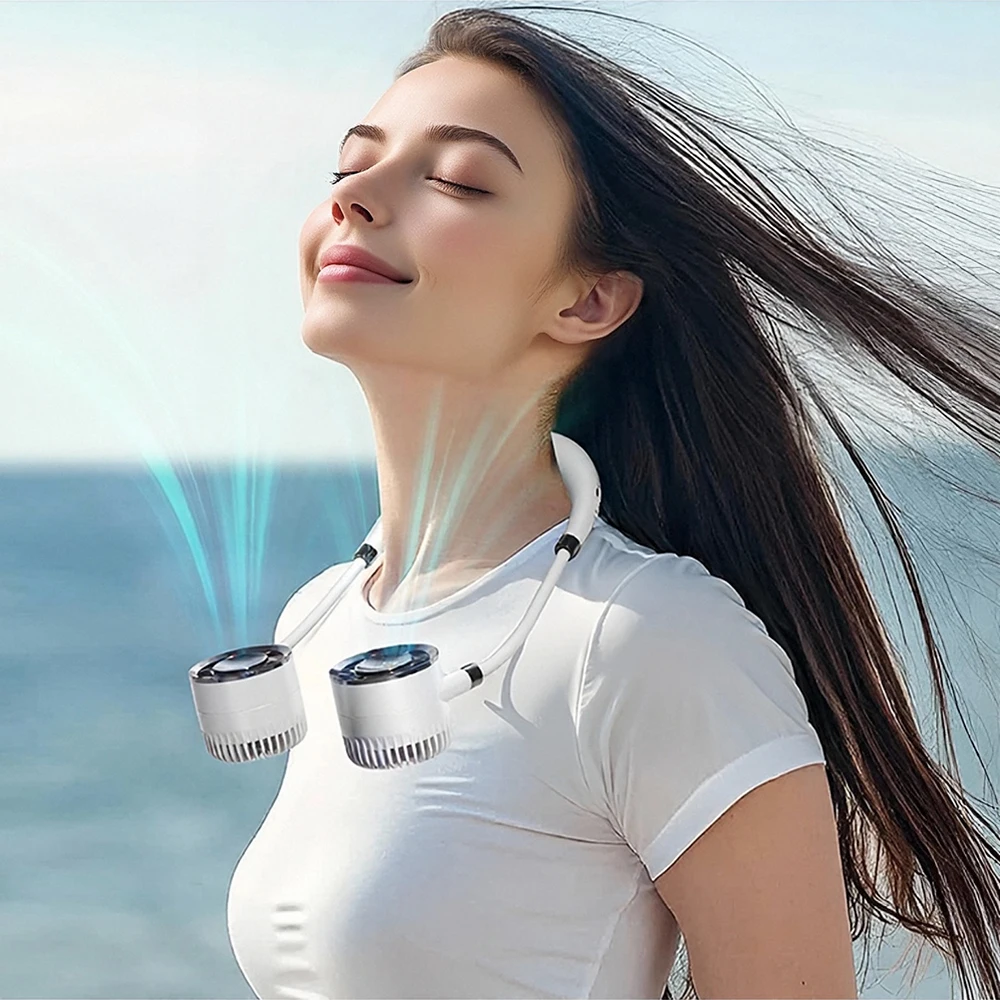 

Летний шейный вентилятор, интеллектуальный цифровой дисплей, 4-скоростная регулировка ветра, 360° ° объемное охлаждение, длительный срок службы батареи 1500 мАч.