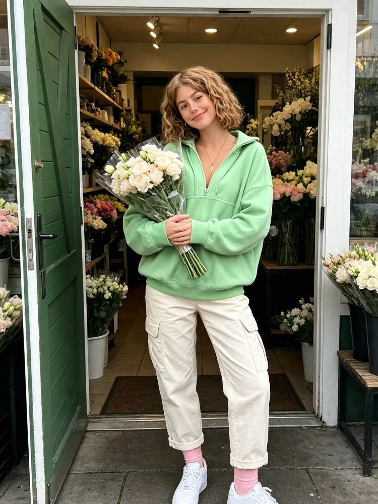 Felpa con Zip a 1/4 per Donna, - Women'S Fashion Quarter Zip recensione e prezzo