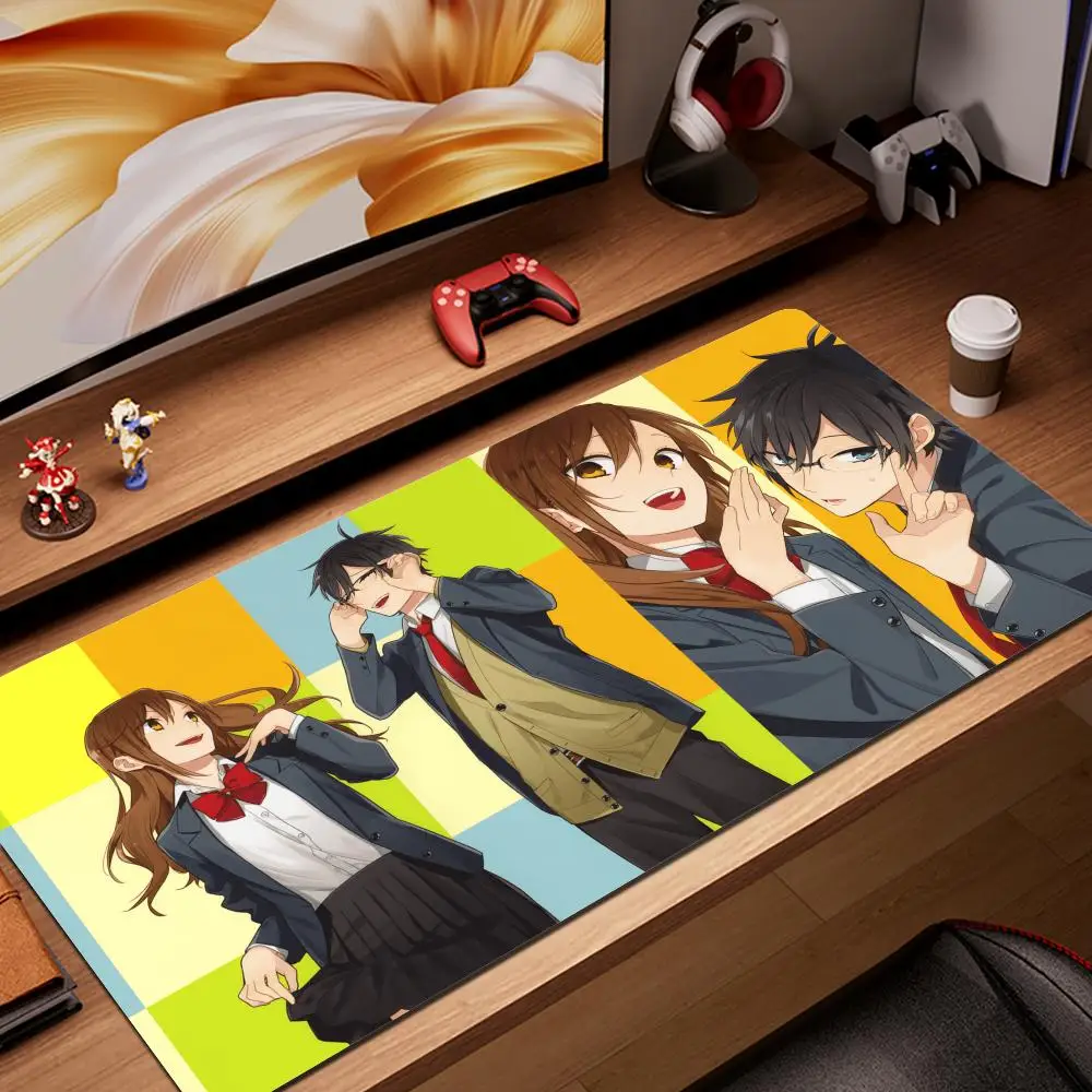 Anime H-Horimiya Mouse Pad Mouse Pad Desk MousePad Cute HD Desk Pad Extended Gaming Keyboard Mats Large XXL Gamer Mousepad 90x40