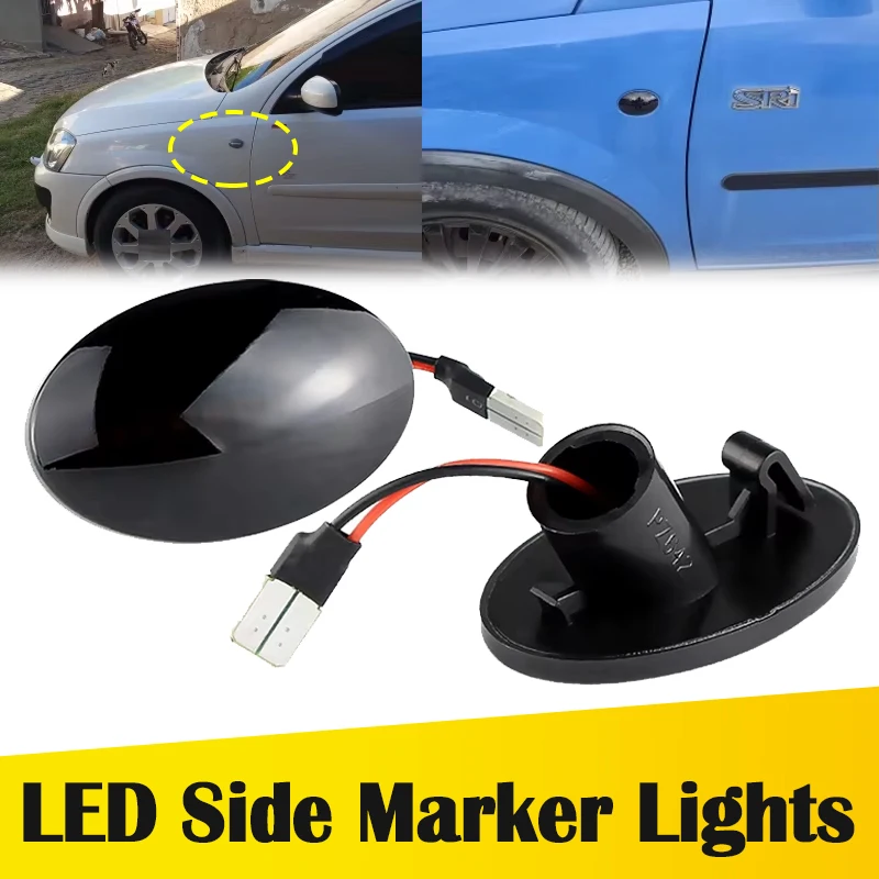 2PCS For Opel Combo C B Tigra A Astra F Meriva A Corsa C B Sintra Vita LED Car Side Marker Lamps Indicator Turn Signal Light