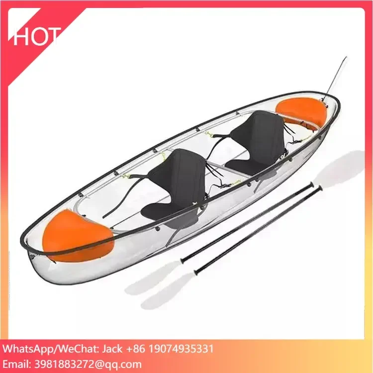 

Polycarbonate Crystal Clear Rowing Boats Glass See Through Transparent Kayak Wholesale For Sale