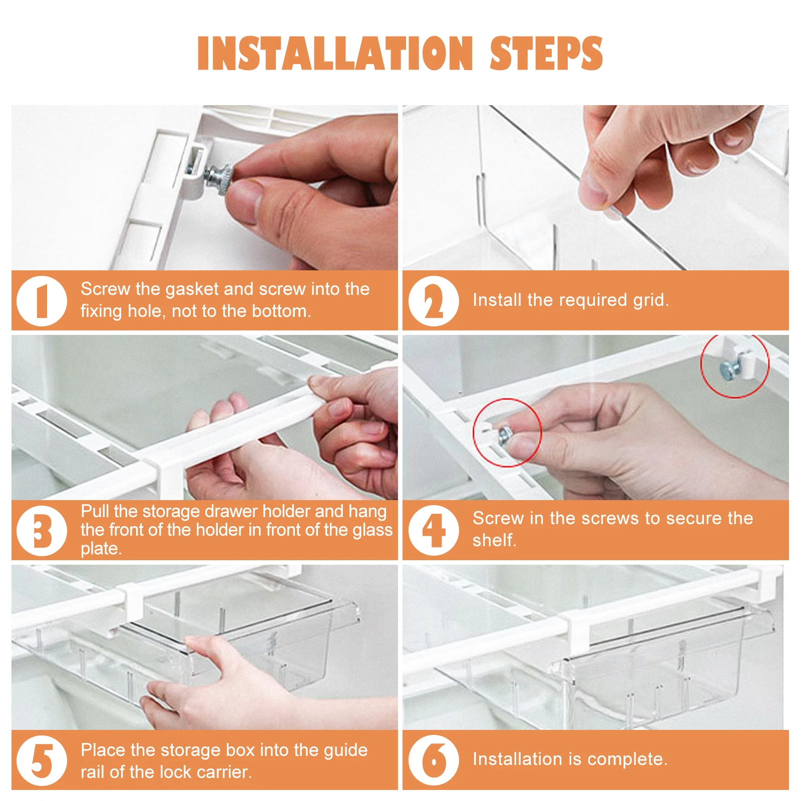 

1 pc Retractable Drawer Type Refrigerator Storage Box Large Capacity Eco-Friendly Plastic Crisper Case For Home Fridge Use