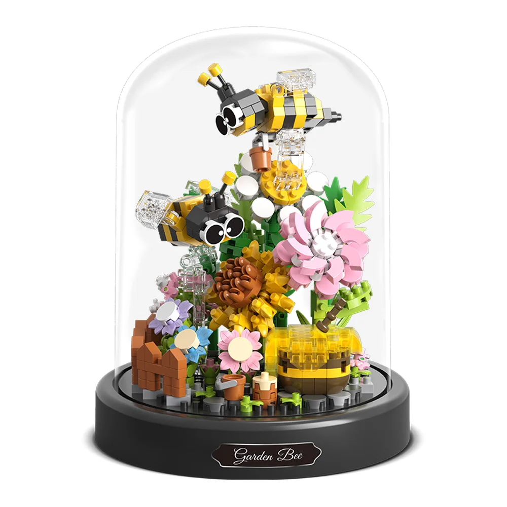 Flower Bouquet Building Sets, 588 PCS Animals Flowers Botanical Collection Mini Bricks Building Blocks Toy for Adults