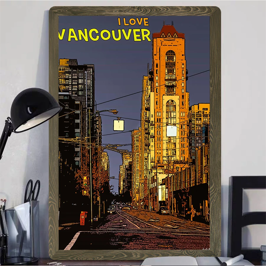 Vancouver City Skyline Metal W - огляд і ціна Home Decor Vancouver