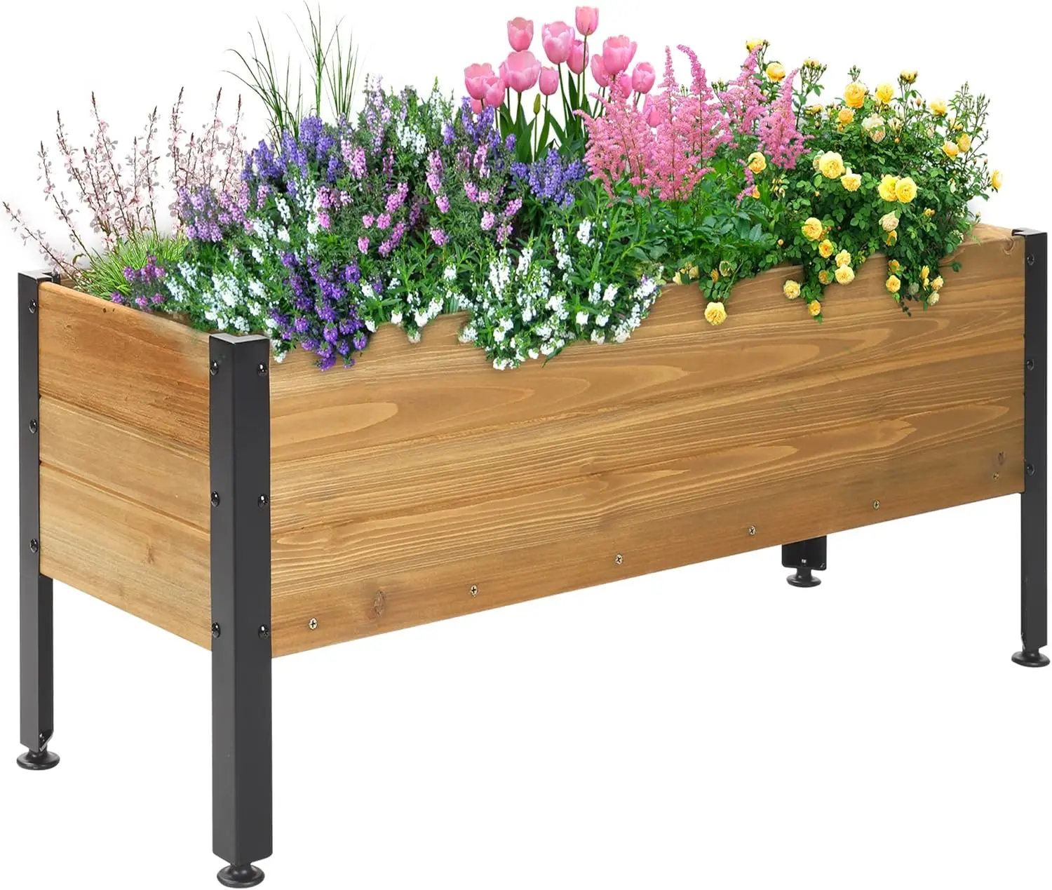 

Outdoor Patio, Deck, Balcony Use, Wood, Natural Color, Great for Herbs, Vegetables and Flowers