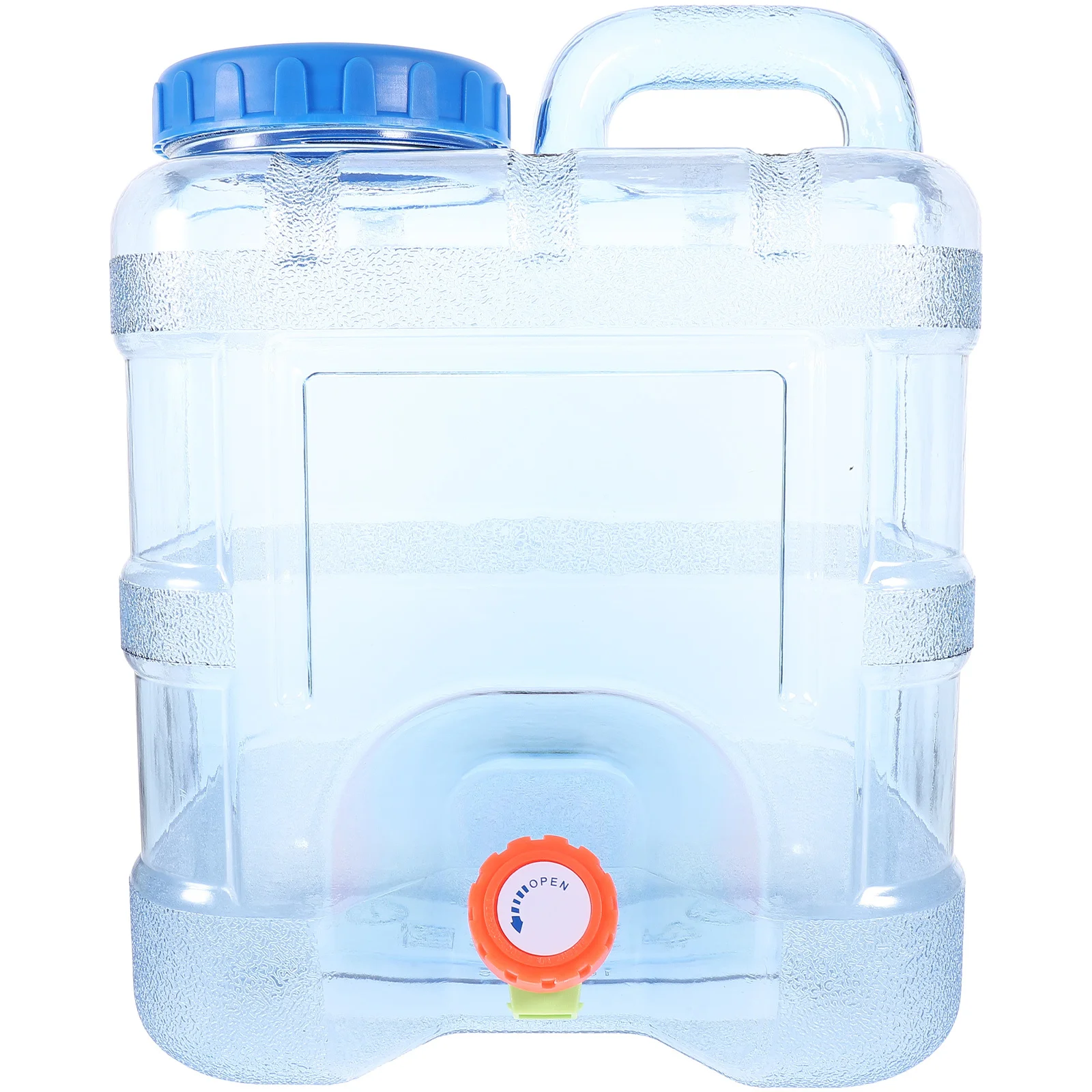 

Outdoor Water Bucket Large Capacity Portable Water Container For Camping Hiking Car Driving Reusable Pc Jug Transparent Handle
