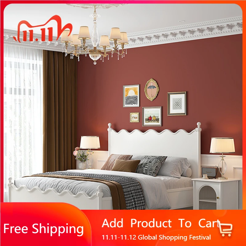 

Органайзер, деревянная двуспальная кровать, детская терраса для девочек, белая современная кровать, принцесса-лофт, японская мебель для отеля Letto Matrimoniale