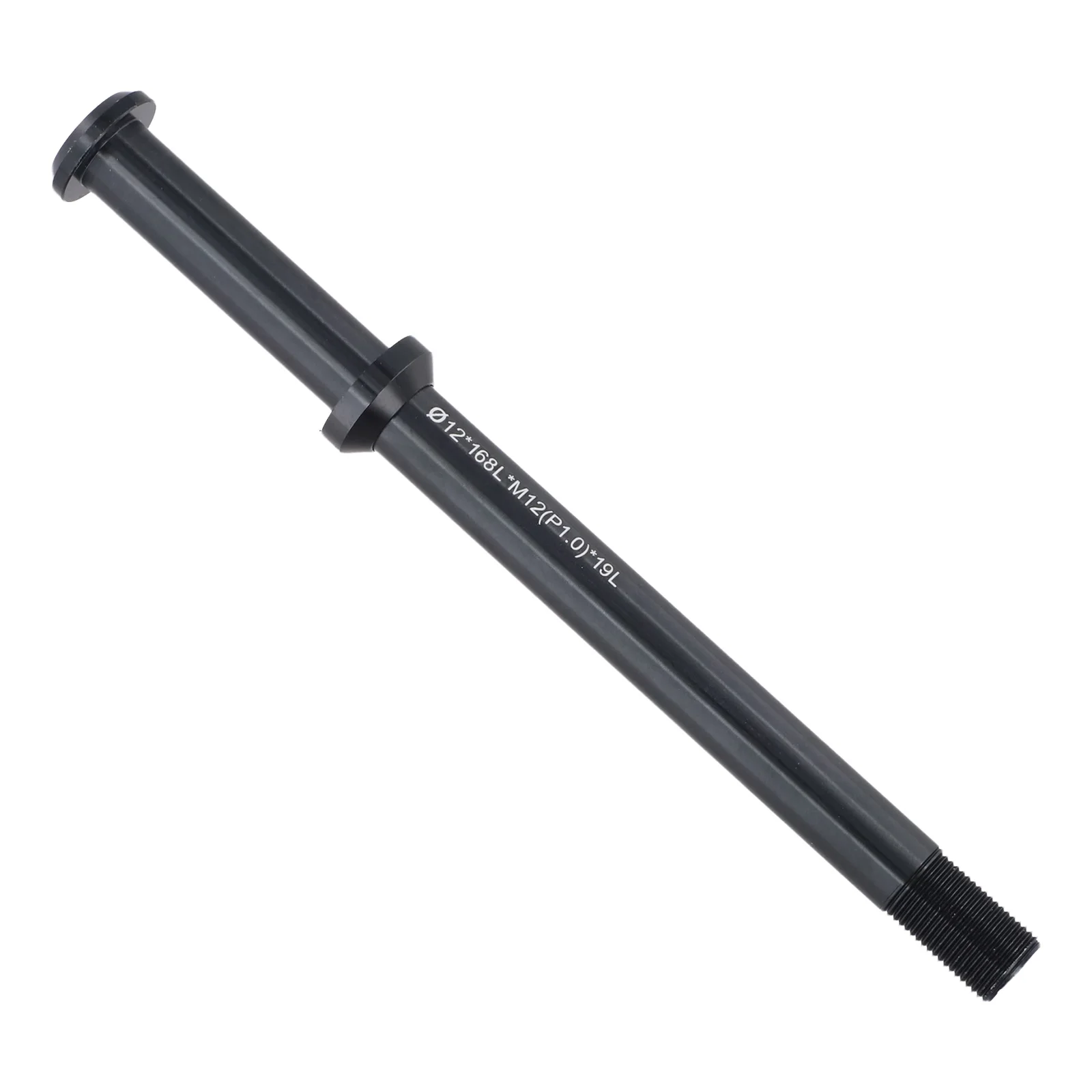 

Ось сквозная 142x12 мм P1.0 с параметрами 12x168LxM12x19L для велосипедов, алюминиевая, с коническими и плоскими шайбами для крепления