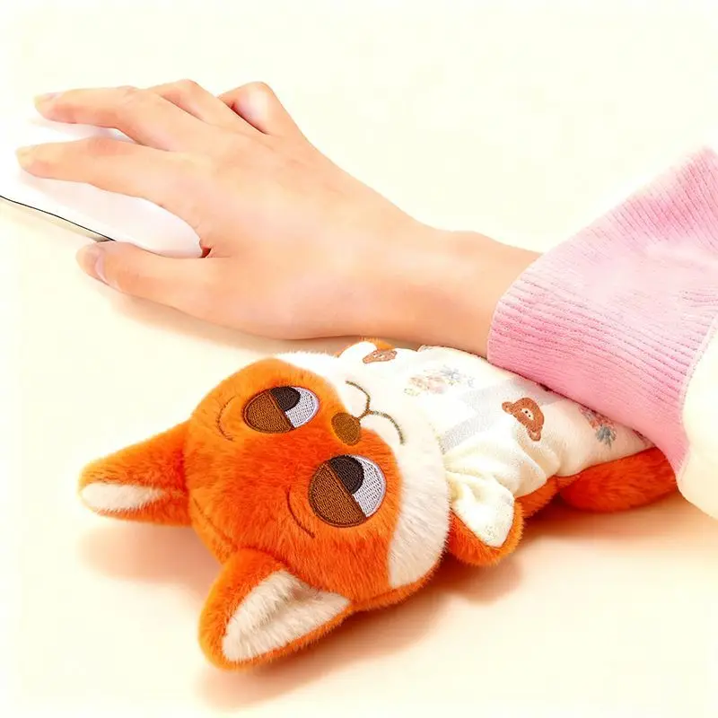 Juguete de peluche de zorro tumbado, muñeco de pingüino, muñeca de Animal PEQUEÑO de oficina, regalo curativo