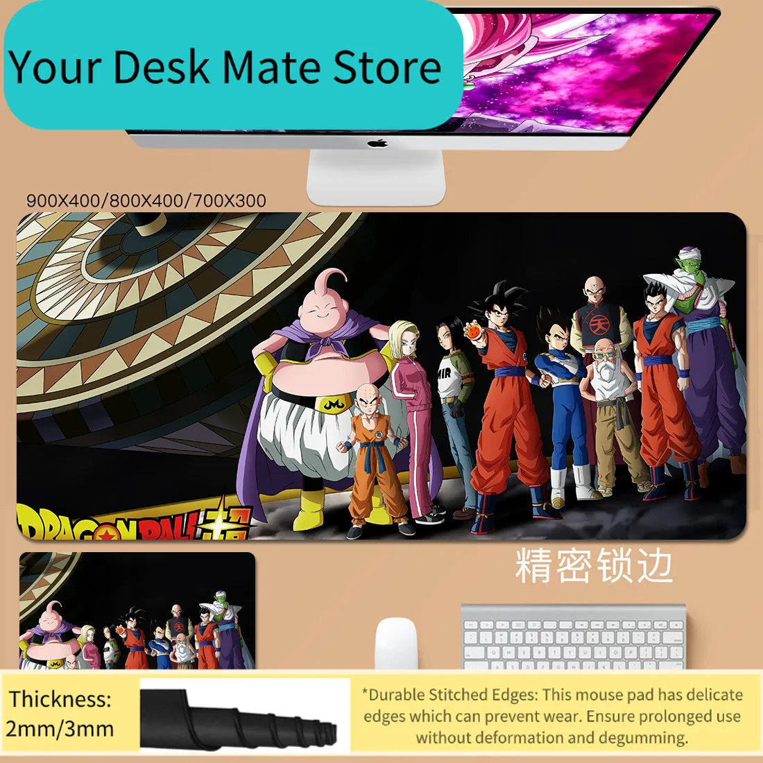 High Definition Print Dragon Ball Anime Peripheral Son Goku Mouse Pad Vegeta Bulma Broly Oversized Keyboard Pad Office Tablemat