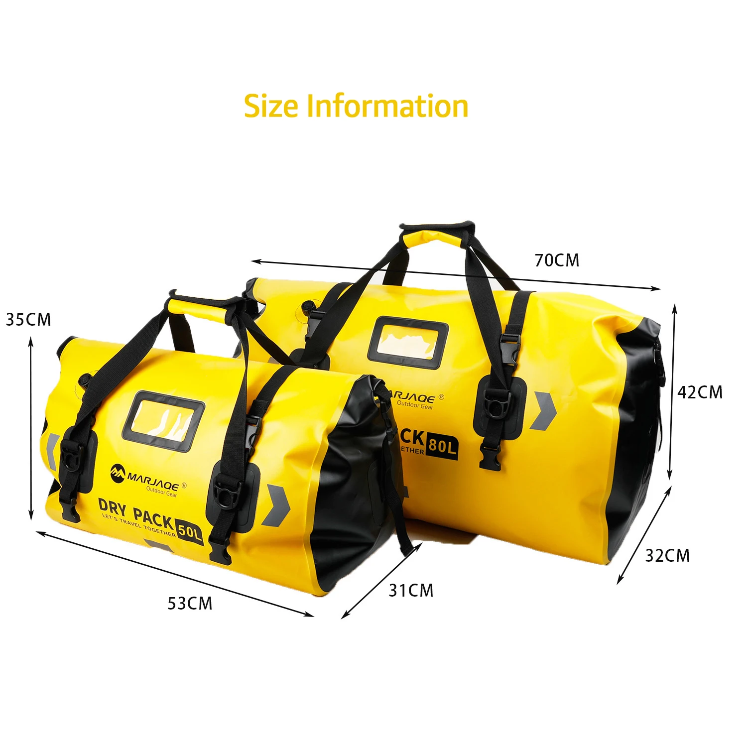 Motorcycle Waterproof Travel Duffel Bag Bike Tail Duffle Bag PVC 500D Saddle Drybag Ocean Pack Luggage With Rope Straps 50L 80L