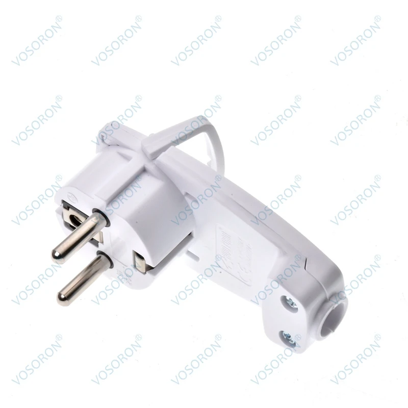 Extra Flat Plug With Folding Handle Protruding Only 16mm 230V 16A Socket 90°  Ground Contact Adapter European Standard