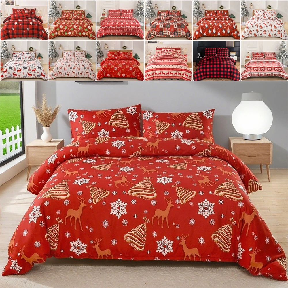 

2025 New Christmas Decoration Bedding Set Soft Comfortable Breathable Duvet Cover Perfect for Bedroom and Guest Room Decor 크리스마스