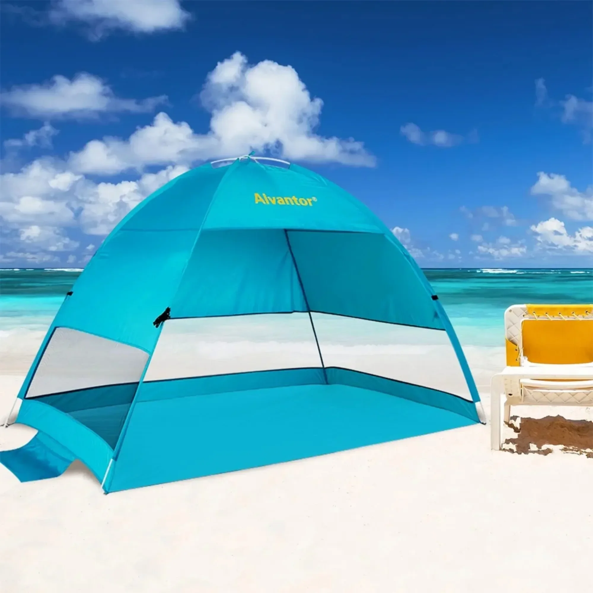

Beach tent pop up beach umbrella sunshade pop up for spending quality time at popular beaches, campsites or parks