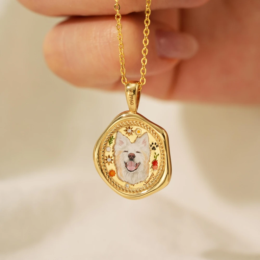 Neue einfache und beliebte DIY-Anhänger-Halsketten mit niedlichen Tiermotiven (Katze und Hund) für Frauen – Detail 2