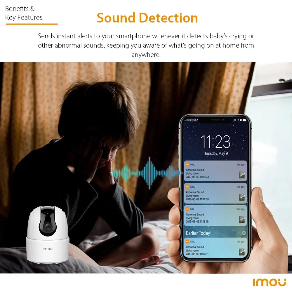 IMOU Ranger 2C 2MP/4MP Home Wifi 360 telecamera rilevamento umano visione notturna telecamera IP Wireless di sorveglianza di sicurezza del bambino