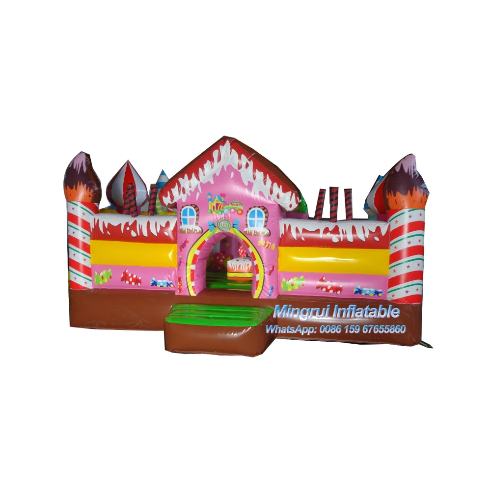 

Inflatable 6X4m/20x13ft Candy House Jump Bouncing Bouncy Castle for Kids