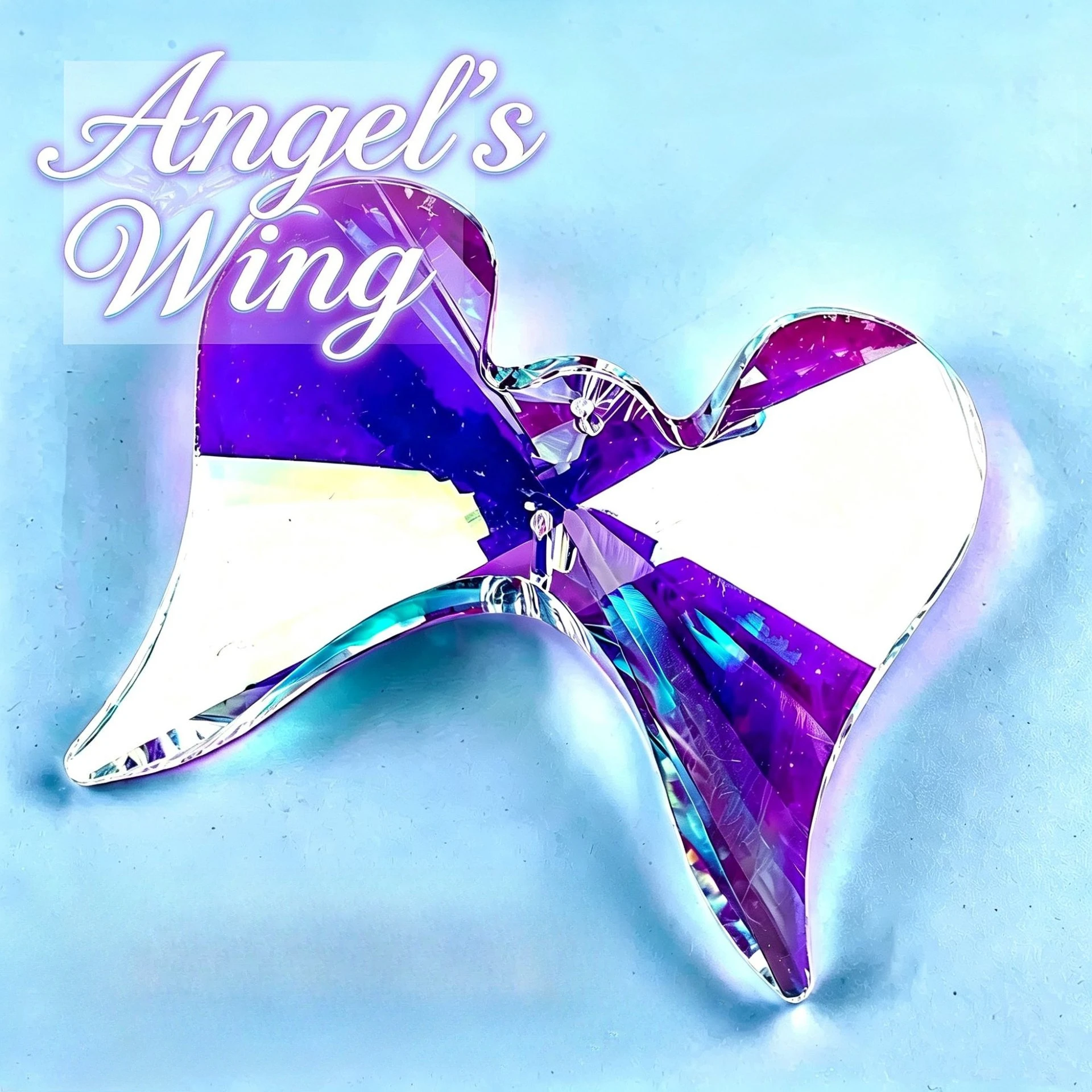 76mm Guardian Angel Wing Crystal Suncatcher Prism Dazzling Sunlight Reflection Rainbow Butterfly Hanging Window Christmas Decor
