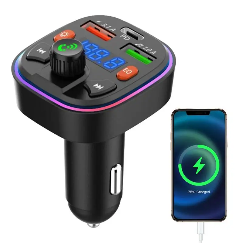 FM Transmitter Blue Tooth Fast Charging Blue Tooth FM Transmitter For Car FM Transmitter Radio Receiver Wireless Car Blue Tooth