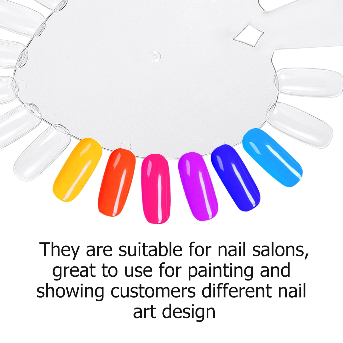 

Heart Shape Show Card For Salon Diy Durable Transparent Manicure Color Display Board Multi Color Exhibition Tool -