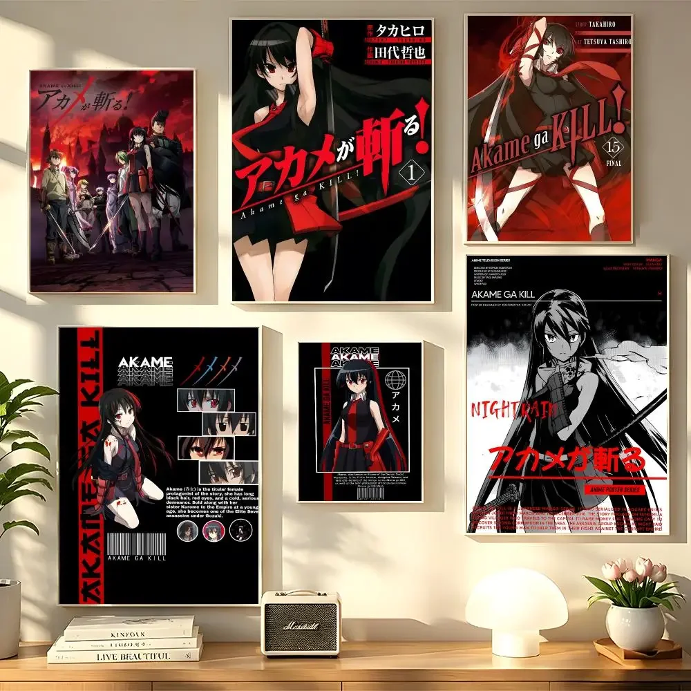 Comics A-Akame Ga Kill Painting Calligraphy Wall Art HD Canvas Oil Painting Posters Prints Home Bedroom  Decor Gift