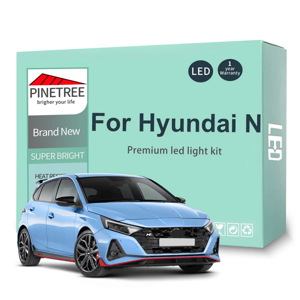 Zestaw oświetlenia wewnętrznego LED do Hyundai N KONA N Elantra N Veloster N Sonata N i30N I20N i10N Żarówki Led Mapa kopuły Canbus