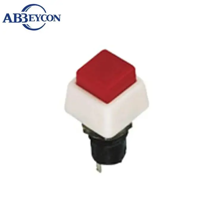 NS135 square head switch DS-460 Self-latching  (ON)-OFF 10mm push button switch