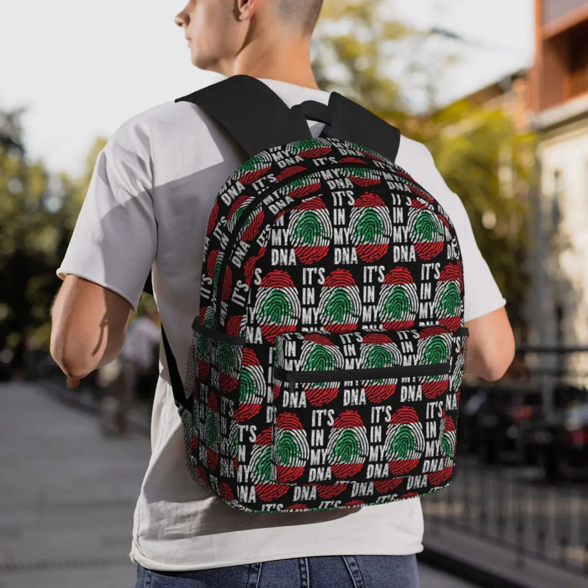 

Lebanese Flag Lebanon Heritage Lebanese Roots Backpack Daypack Boys Girls BookBag School Bag Shoulder Bags for Men Women