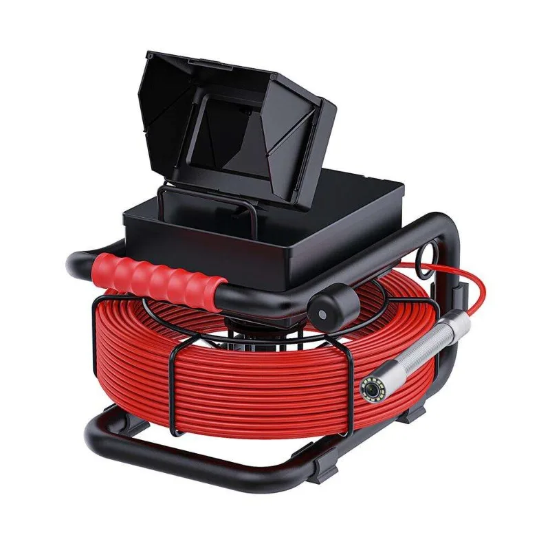 

Pipe Inspection Camera IP68 Drain Sewer Pipeline Industrial Endoscope with 4.3 Monitor and 20m Fiberglass Cable