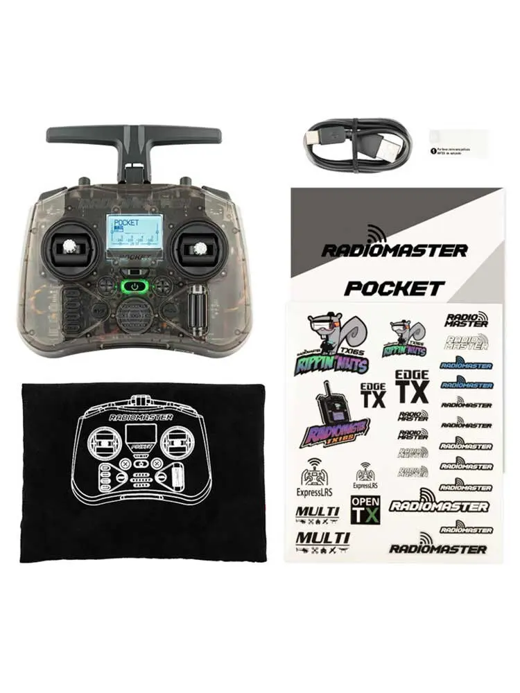 Radiomaster Pocket ELRS Radio - Compact & Beginner Friendly OpenTX/EdgeTX Controller for FPV Drone & RC Airplane