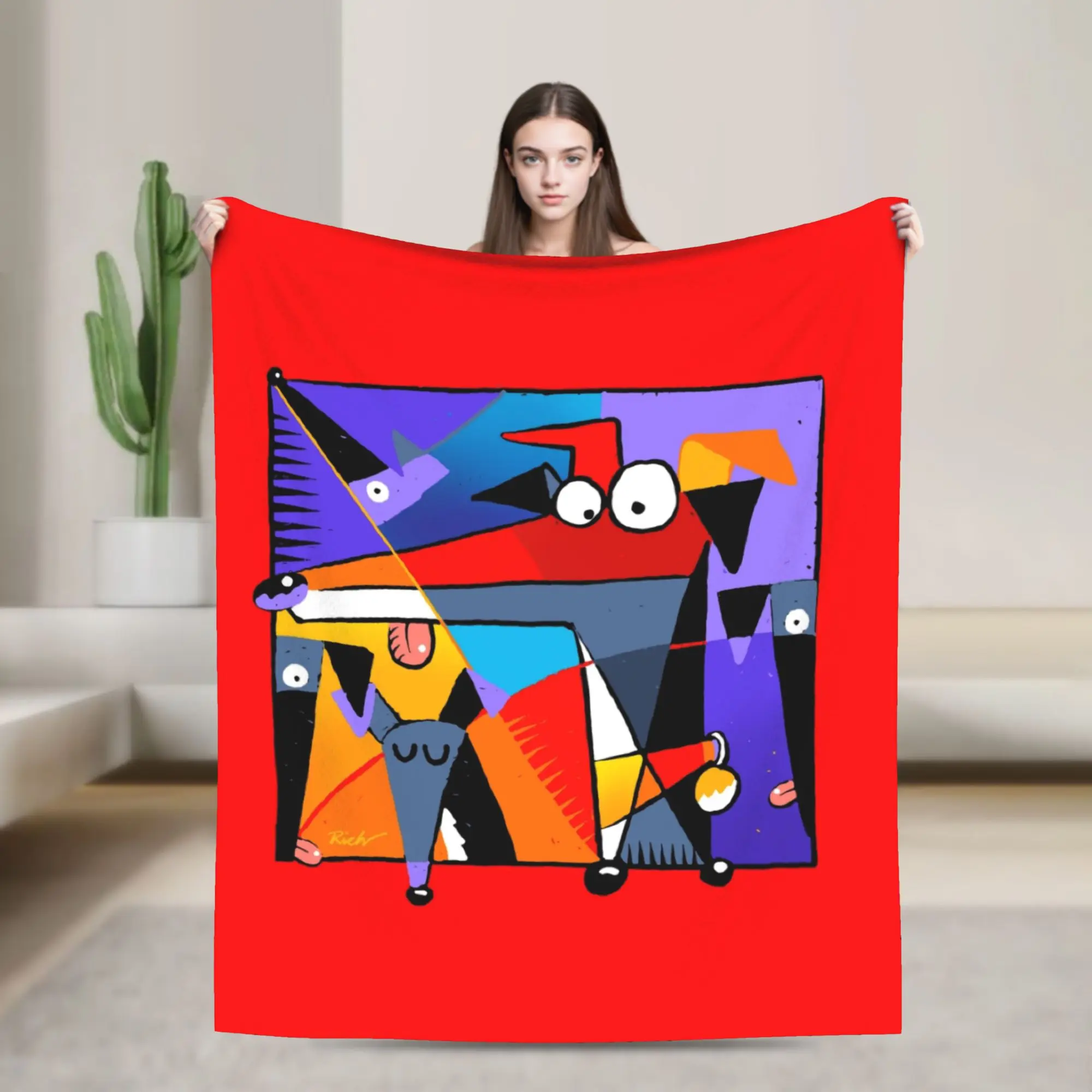 Derpism Blanket Velvet Greyhound Whippet Lurcher Dog Breathable Soft Throw Blanket for Bed Bedroom Bedspreads