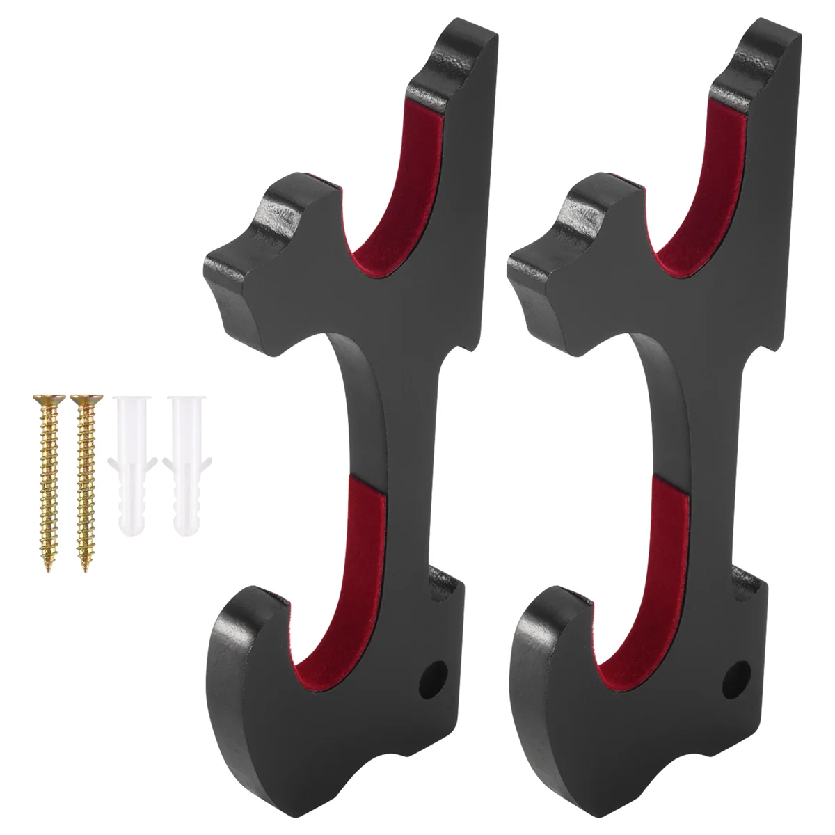 Sales Sword Wall Mount 2/Set 1-Tier Padded Hook Katana Holder Adjustable Display Hanger for Samurai Sword Tanto,2-Tier-Pad