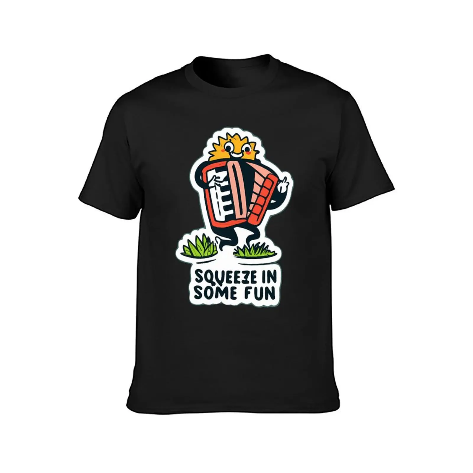 Adorable Cartoon Accordion - 'Squeeze In Some Fun' T-Shirt for a boy anime clothes quick-drying mens plain t shirts