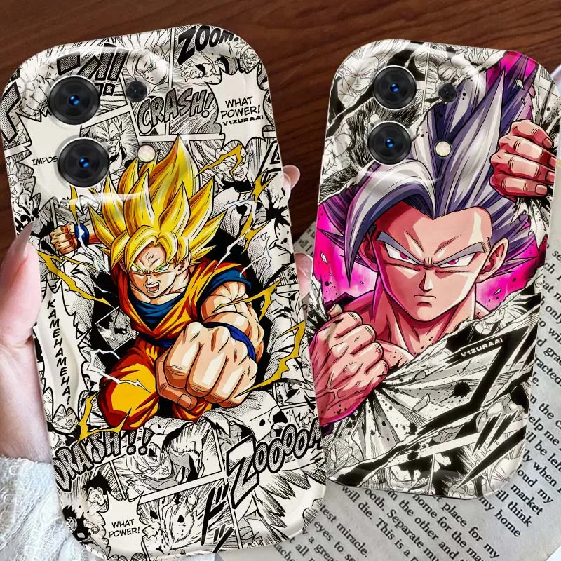 

Dragon Ball Warrior Pattern For Xiaomi Redmi Note 14 13 12 12S 11 10 9 9S 8 Pro Plus 4G 5G Wave Oil Cover Soft Phone Case