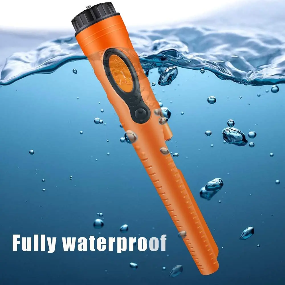 IP68 Waterproof Handheld Metal Detector HS-08 Audio,Vibration,Audio plus Vibration Three Modes Hot Sale Orange