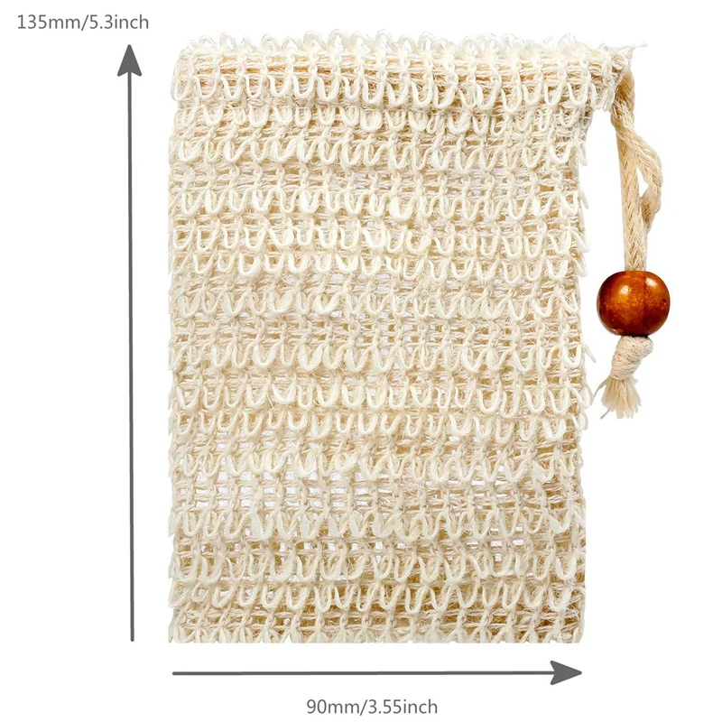 كيس الصابون العضوي ، رغوة وكيس الصابون الجاف ، حقيبة رامي ، 4 قطعة