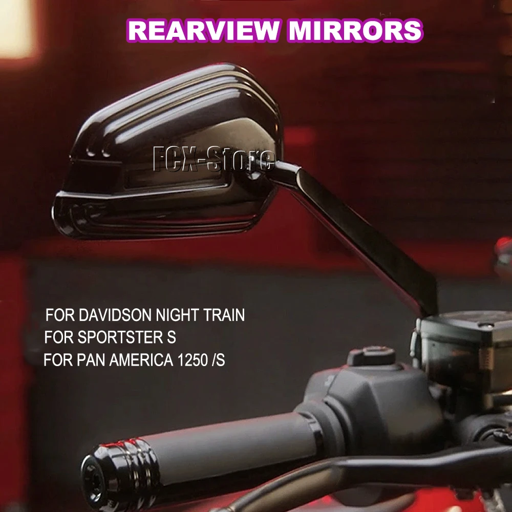 For Pan America 1250 S PA1250 For Davidson Night Train For Sportster S New Motorcycle Rearview Mirrors Black Silver Side Mirror