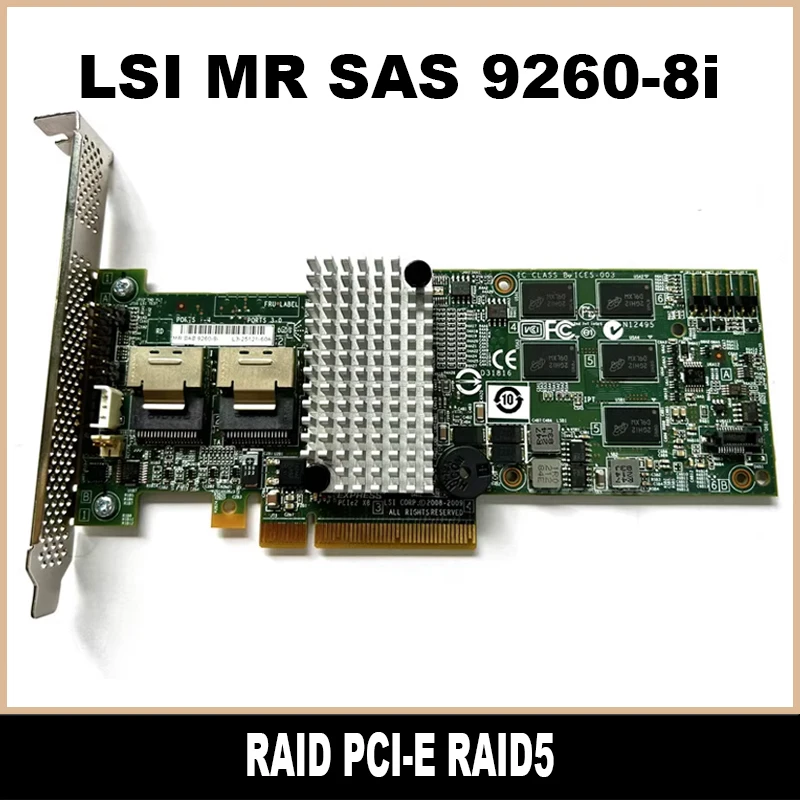 lsi-mr-sas-9260-8i-raid-controller-card-sas-sata-raid5-pci-e-512m-6g-s-8-port-raid-expander-card-100-tested