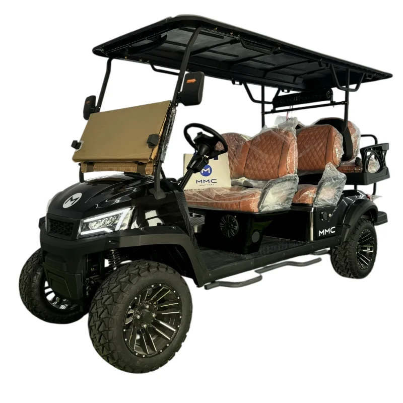 New 2 4 6 seat electric high-end golf cart with lithium battery and long battery life