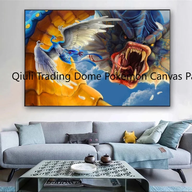 Japan Pokemon Surrounding Anime Canvas Painting Poster and Print Watercolor Wall Art Picture Bedroom Home Decor Children's Gifts