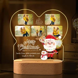 Personalized 3D Acrylic Photo Lamp Custom Christmas Gift Pet Custom Souveniry Gifts Couple Photo Lamp 3D Led Night Light Decro